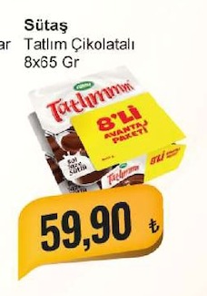 Sütaş Tatlım Çikolatalı 8X65 Gr