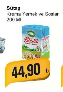 Sütaş Krema Yemek Ve Soslar 200 Ml