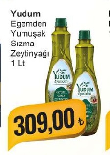 Yudum Egemden Yumuşak Sızma Zeytinyağı 1 Lt