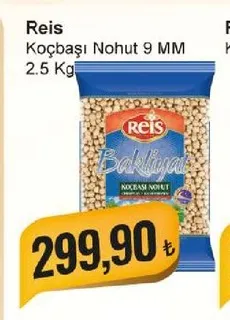 Reis Koçbaşı Nohut 9 Mm 2.5 Kg