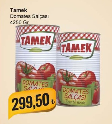 Tamek Domates Salçası 4250 Gr
