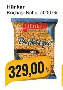 Hünkar Koçbaşı Nohut 5000 Gr