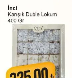 İnci Karışık Duble Lokum 400 Gr