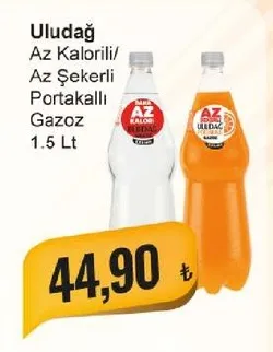 Uludağ Az Kalorili/Az Şekerli Portakallı Gazoz 1.5 Lt