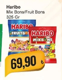 Haribo Mix Bons/Fruit Bons 325 Gr