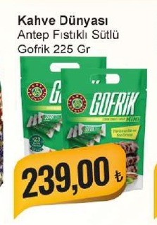 Kahve Dünyası Antep Fıstıklı Sütlü Gofrik 225 Gr