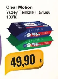 Clear Motion Yüzey Temizlik Havlusu 100'Lü