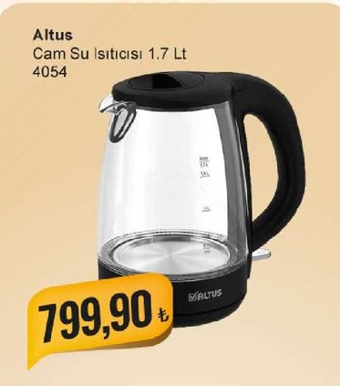 Altus Cam Su Isıtıcısı 1.7 Lt 4054