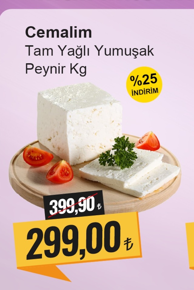 Cemalim Tam Yağlı Yumuşak Peynir Kg