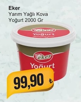 Eker Yarım Yağlı Kova Yoğurt 2000 Gr