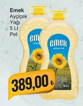 Emek Ayçiçek Yağı 5 Lt Pet