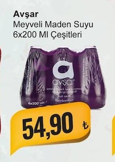 Avşar Meyveli Maden Suyu 6X200 Ml Çeşitleri