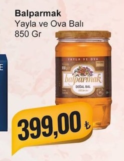 Balparmak Yayla Ve Ova Balı 850 Gr