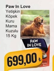 Paw In Love Yetişkin Köpek Kuru Mama Kuzulu 15 Kg