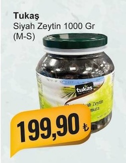 Tukaş Siyah Zeytin 1000 Gr