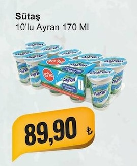 Sütaş 10'Lu Ayran 170 Ml