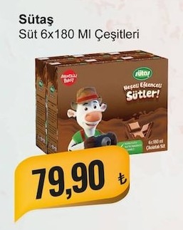 Sütaş Süt 6X180 Ml Çeşitleri