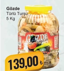 Gözde Türlü Turşu 5 Kg