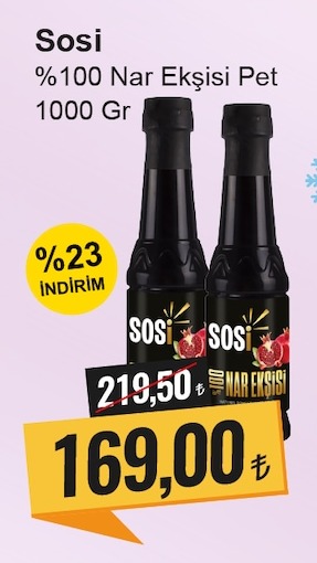 Sosi %100 Nar Ekşisi Pet 1000 Gr