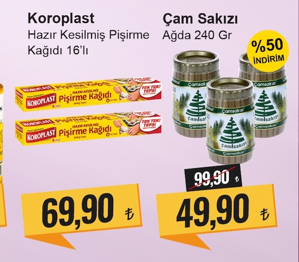 Koroplast Hazır Kesilmiş Pişirme Kağıdı 16'Lı