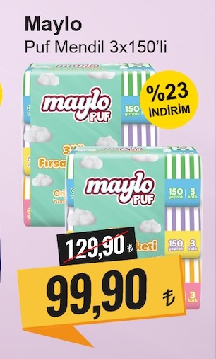 Maylo Puf Mendil 3X150'Li