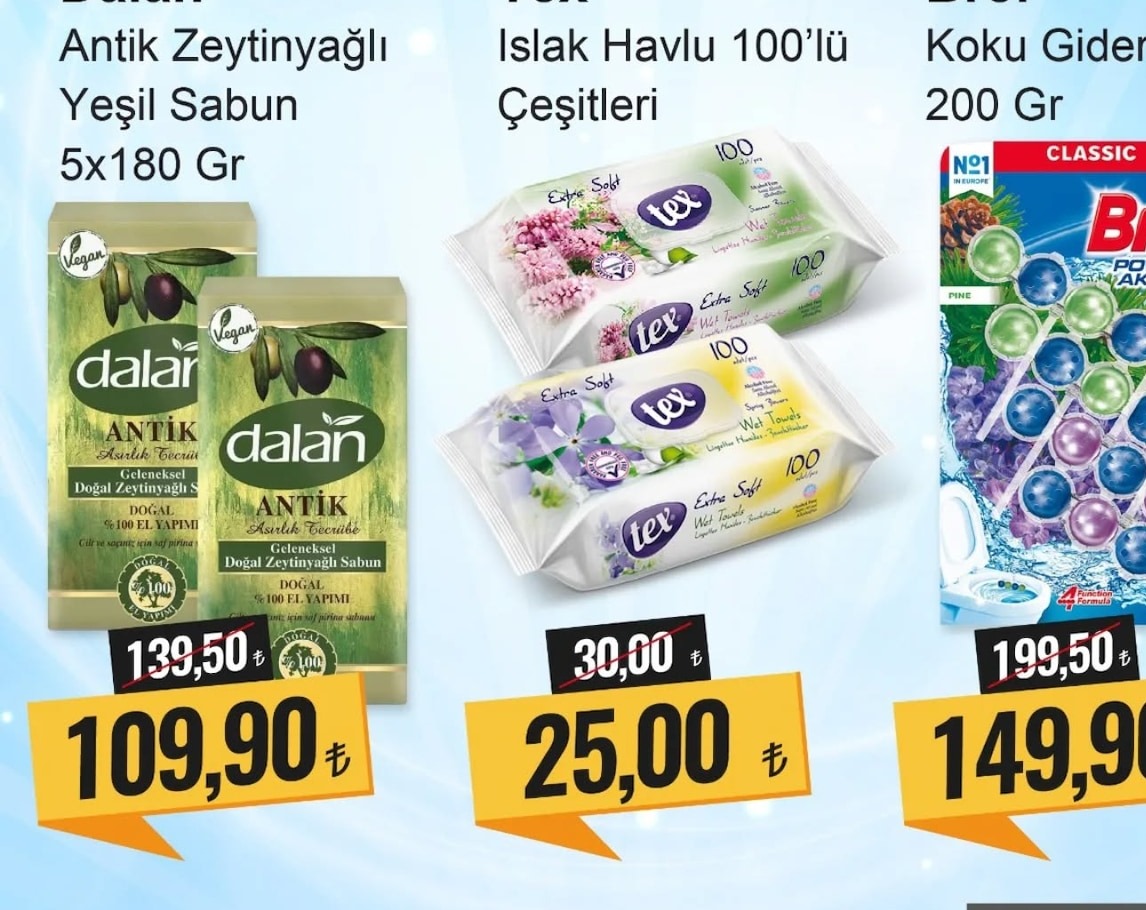 Tex Islak Havlu 100'Lü Çeşitleri