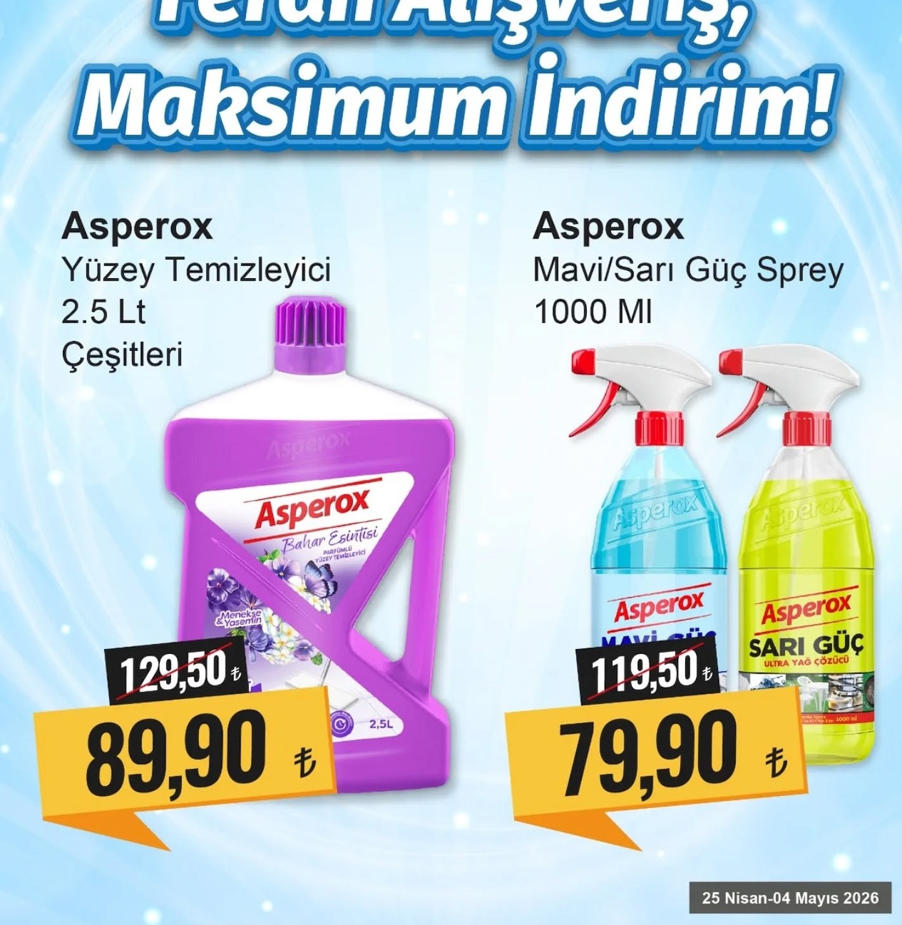 Asperox Mavi/Sarı Güç Sprey 1000 Ml