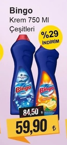 Bingo Krem 750 Ml Çeşitleri