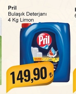 Pril Bulaşık Deterjanı 4 Kg Limon