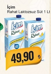 İçim Rahat Laktozsuz Süt 1 Lt