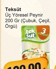 Teksüt Üç Yöresel Peynir 200 Gr