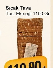 Sıcak Tava Tost Ekmeği 1100 Gr