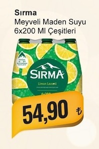 Sırma Meyveli Maden Suyu 6X200 Ml Çeşitleri