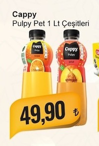 Cappy Pulpy Pet 1 Lt Çeşitleri