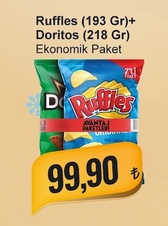 Ruffles (193 Gr)+ Doritos (218 Gr) Ekonomik Paket