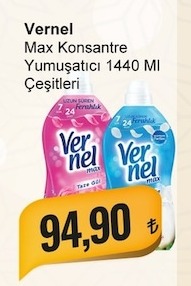 Vernel Max Konsantre Yumuşatıcı 1440 Ml Çeşitleri