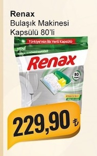 Renax Bulaşik Makinesi Kapsülü 80'Li