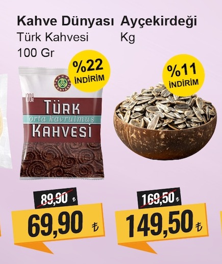 Kahve Dünyası Ayçekirdeği Türk Kahvesi 100 Gr