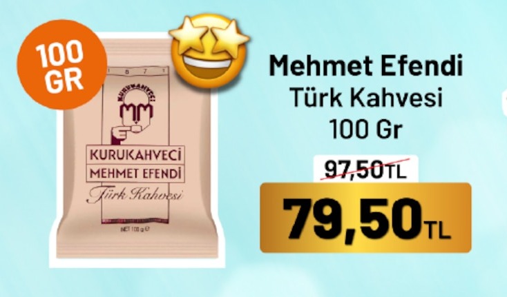 Mehmet Efendi Türk Kahvesi 100 Gr