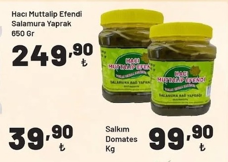Haci Muttalip Efendi Salamura Yaprak 650 Gr