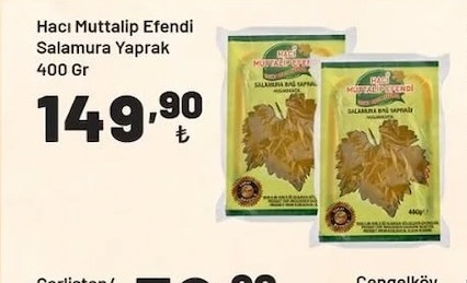 Haci Muttalip Efendi Salamura Yaprak 650 Gr
