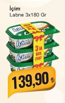 Içim Labne 3X180 Gr