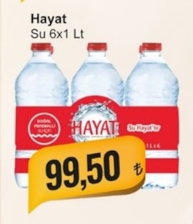 Hayat Su 6X1 Lt