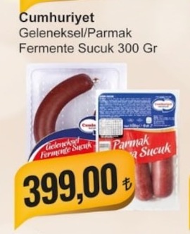 Cumhuriyet Geleneksel/Parmak Fermente Sucuk 300 Gr