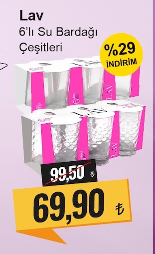 Lav 6'Lı Su Bardağı Çeşitleri