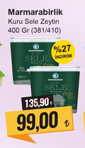 Marmarabirlik Kuru Sele Zeytin 400 Gr