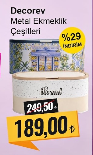 Decorev Metal Ekmeklik Çeşitleri