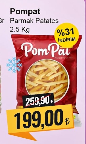 Pompat Parmak Patates 2.5 Kg