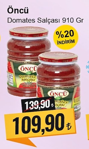 Öncü Domates Salçası 910 Gr
