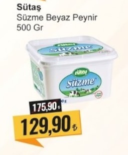 Sütaş Süzme Beyaz Peynir 500 Gr